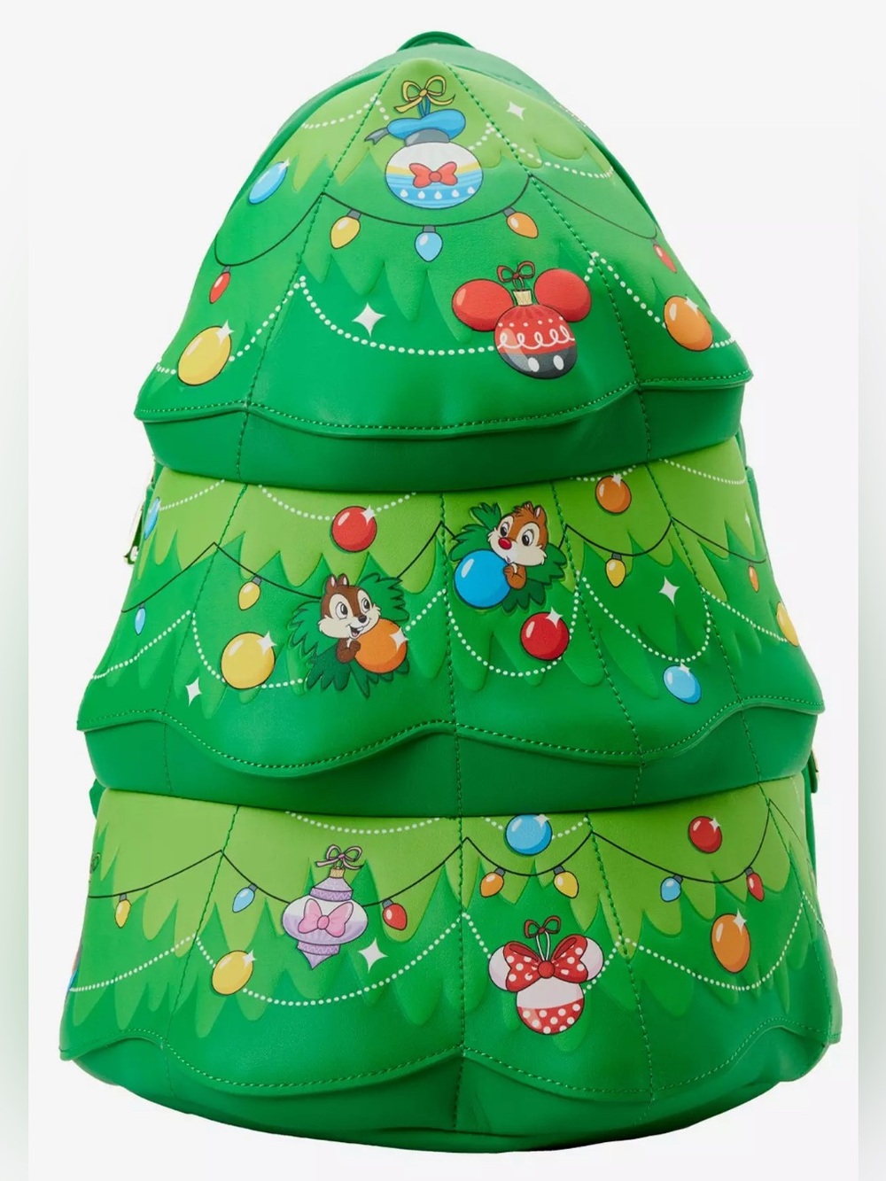 Loungefly Disney Chip 'N Dale Christmas Tree Lights Mini Backpack
